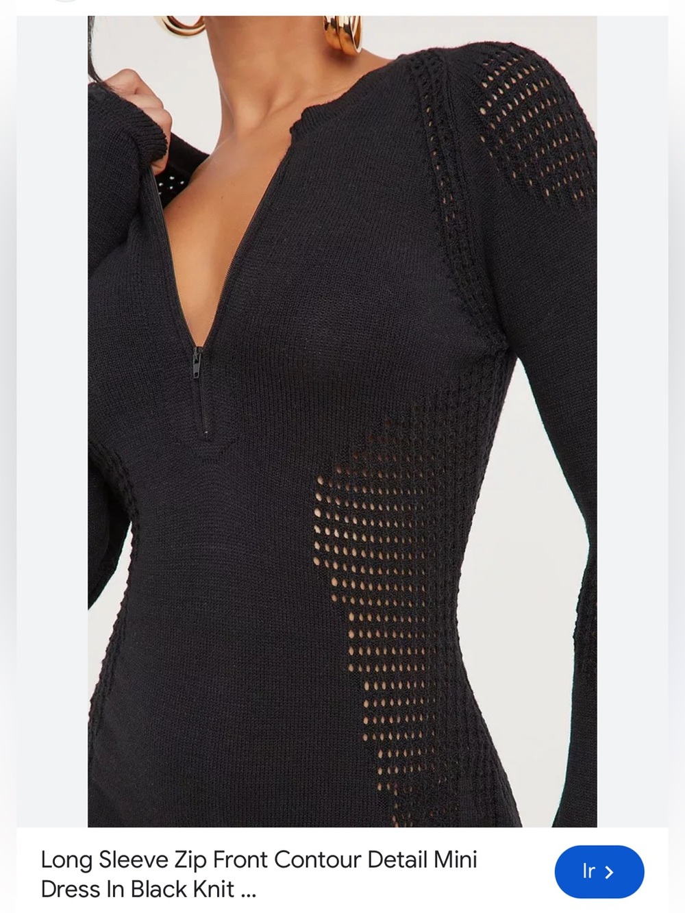 EGO Black Long Sleeve dress